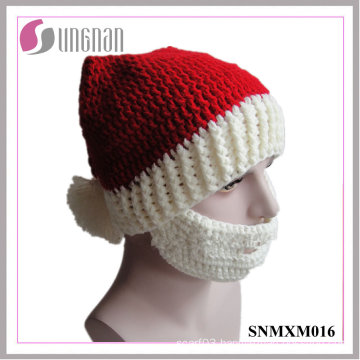 2015 Creative Christmas Crocheted Hat Hand-Knit Santa Claus Beard Cap (SNMXM016)